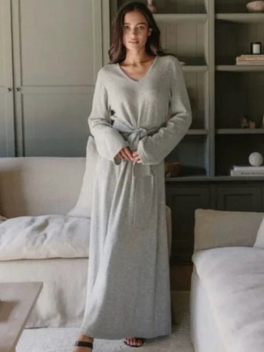 Jenni Kayne Everyday Kate Sweater Dress Gray Wool/ Viscose/Cashmere NWT